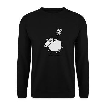 schaf_gewuerzt - Unisex Pullover - Schwarz - Vorne - Alina (178cm) & Michal (187cm)