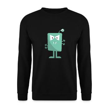 3 eyed monster - Unisex Sweatshirt - black - Front - Alina (178cm) & Michal (187cm)