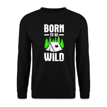 Born to be Wld - Unisex Pullover - Schwarz - Vorne - Alina (178cm) & Michal (187cm)
