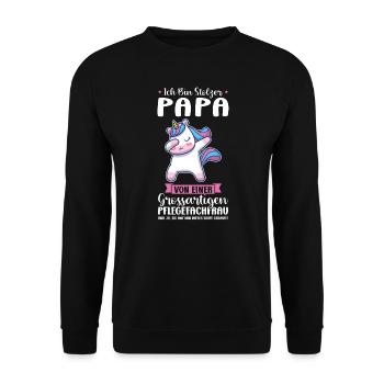 Krankenhaus Pflegefachfrau Pflegerin Geschenk - Unisex Pullover - Schwarz - Vorne - Alina (178cm) & Michal (187cm)