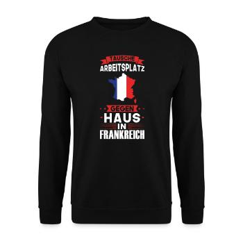 Frankreich Flagge Französisch Geschenk - Unisex Pullover - Schwarz - Vorne - Alina (178cm) & Michal (187cm)
