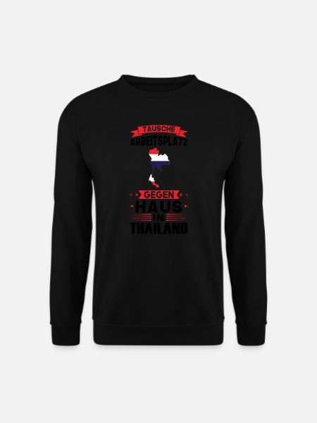 Thailand Flagge Thailändisch Geschenk - Unisex Pullover - Schwarz