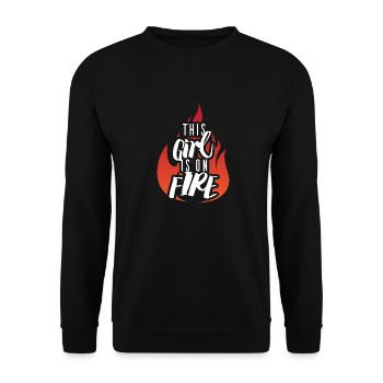This Girl is on Fire T-Shirt - Sweat-shirt Unisexe - noir - Devant - Alina (178cm) & Michal (187cm)