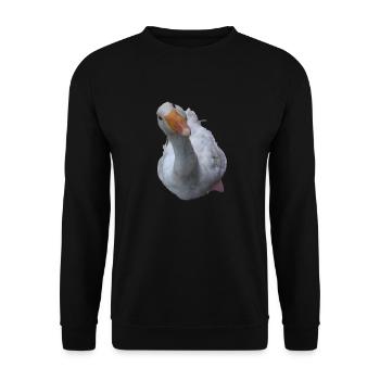 Gans - Unisex Pullover - Schwarz - Vorne - Alina (178cm) & Michal (187cm)