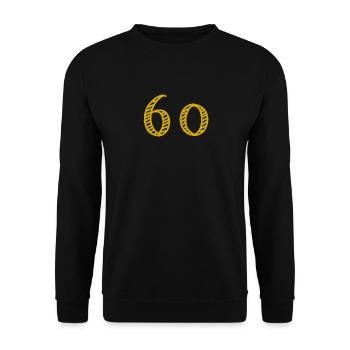 60 YEARS. 60th ANNIVERSARY. ANNIVERSARY 60 YEARS - Unisex Sweatshirt - black - Front - Alina (178cm) & Michal (187cm)