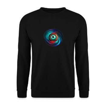 Auge in der höllischen Spirale - Unisex Pullover - Schwarz - Vorne - Alina (178cm) & Michal (187cm)
