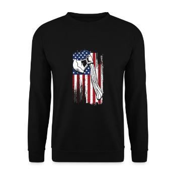 Axt - Unisex Pullover - Schwarz - Vorne - Alina (178cm) & Michal (187cm)