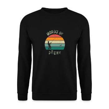 Mordu de pêche 1 - Sweat-shirt Unisexe - noir - Devant - Alina (178cm) & Michal (187cm)