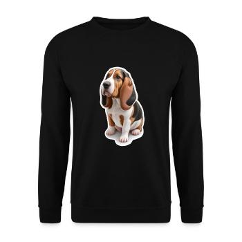 Beagle - Sweat-shirt Unisexe - noir - Devant - Alina (178cm) & Michal (187cm)