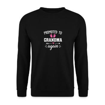 Promoted to grandma again - Unisex Sweatshirt - black - Front - Alina (178cm) & Michal (187cm)