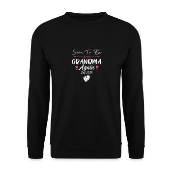 Soon to be Grandma 2024 Mother's Day For New Grand - Unisex Sweatshirt - black - Front - Alina (178cm) & Michal (187cm)
