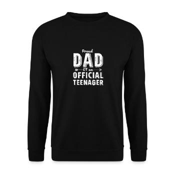 Stolzer Vater eines offiziellen Teenager-Geburtstags - Unisex Pullover - Schwarz - Vorne - Alina (178cm) & Michal (187cm)