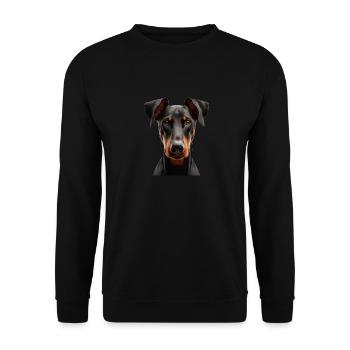 Doberman - Sweat-shirt Unisexe - noir - Devant - Alina (178cm) & Michal (187cm)