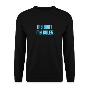 MY BOAT MY RULES - Unisex Sweatshirt - black - Front - Alina (178cm) & Michal (187cm)