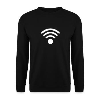 WLAN Internet Online Smartphone Cadeau - Sweat-shirt Unisexe - noir - Devant - Alina (178cm) & Michal (187cm)