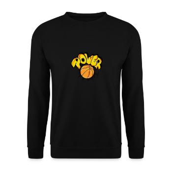 Power basket-ball - logo sport - Sweat-shirt Unisexe - noir - Devant - Alina (178cm) & Michal (187cm)