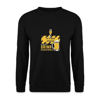 Crane operator crane - Unisex Sweatshirt - black - Front - Alina (178cm) & Michal (187cm)