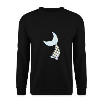 Meerjungfrau - Unisex Pullover - Schwarz - Vorne - Alina (178cm) & Michal (187cm)