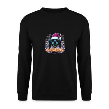 Weihnachts-Gaming Controller - Unisex Pullover - Schwarz - Vorne - Alina (178cm) & Michal (187cm)