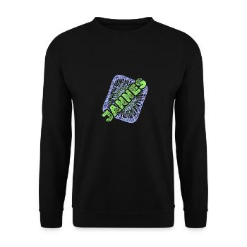 Prénom Jannes - Sweat-shirt Unisexe - noir - Devant - Alina (178cm) & Michal (187cm)