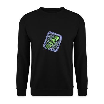 Gift for Ilyas - Unisex Sweatshirt - black - Front - Alina (178cm) & Michal (187cm)