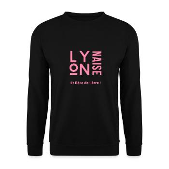 Lyonnaise - Sweat-shirt Unisexe - noir - Devant - Alina (178cm) & Michal (187cm)