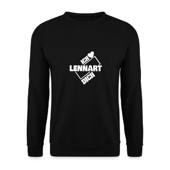 Couple Lennart - Unisex Pullover - Schwarz - Vorne - Alina (178cm) & Michal (187cm)