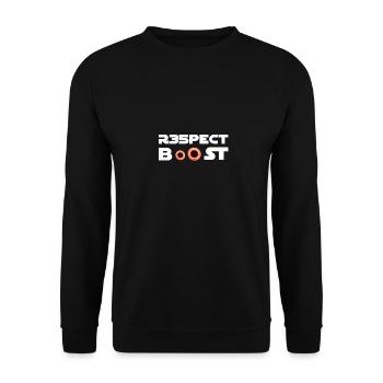 R35PECT Boost GTR R35 Hommage für Tuner und Fans - Unisex Pullover - Schwarz - Vorne - Alina (178cm) & Michal (187cm)