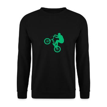 Radfahrer Geschenk Fahrrad Sport - Unisex Pullover - Schwarz - Vorne - Alina (178cm) & Michal (187cm)