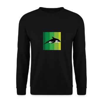 Turque Orca baleine d’épée animal océan cadeau - Sweat-shirt Unisexe - noir - Devant - Alina (178cm) & Michal (187cm)