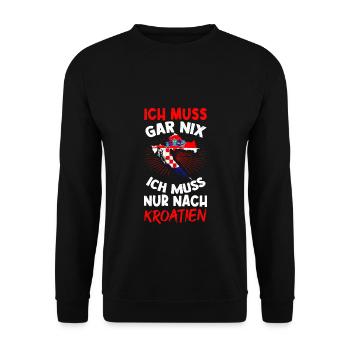 Kroatien Sommerferien Urlaub Sommerurlaub Urlauber - Unisex Pullover - Schwarz - Vorne - Alina (178cm) & Michal (187cm)