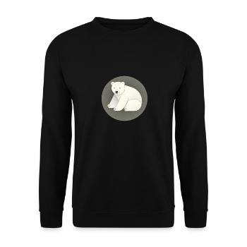 Cute polar bear - Unisex Sweatshirt - black - Front - Alina (178cm) & Michal (187cm)
