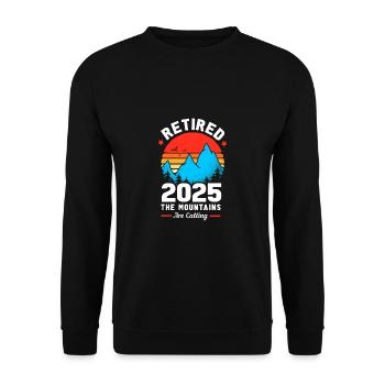 Retirement 2025 Pensioner Pension Pensioner - Unisex Sweatshirt - black - Front - Alina (178cm) & Michal (187cm)