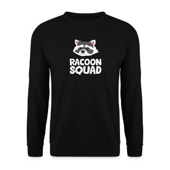 Waschbär - Racoon Squad - Unisex Pullover - Schwarz - Vorne - Alina (178cm) & Michal (187cm)