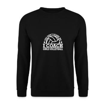I coach volleyball balle hobby joueur cadeau - Sweat-shirt Unisexe - noir - Devant - Alina (178cm) & Michal (187cm)
