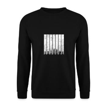 CHESS CHESS PIECES - Unisex Sweatshirt - black - Front - Alina (178cm) & Michal (187cm)
