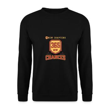 12 nouveaux chapitres 365 nouvelles chances Nouvel An 2025 - Sweat-shirt Unisexe - noir - Devant - Alina (178cm) & Michal (187cm)