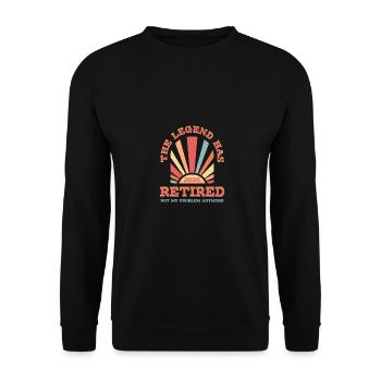 La légende a pris sa retraite 2025 n’est plus mon problème - Sweat-shirt Unisexe - noir - Devant - Alina (178cm) & Michal (187cm)