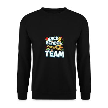 Équipe de la cafétéria de la rentrée scolaire Premier jour d’école - Sweat-shirt Unisexe - noir - Devant - Alina (178cm) & Michal (187cm)