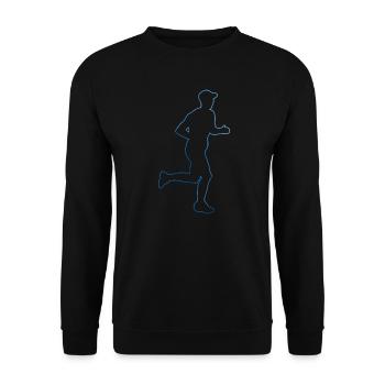 Course de fond de jogging féminin - Sweat-shirt Unisexe - noir - Devant - Alina (178cm) & Michal (187cm)