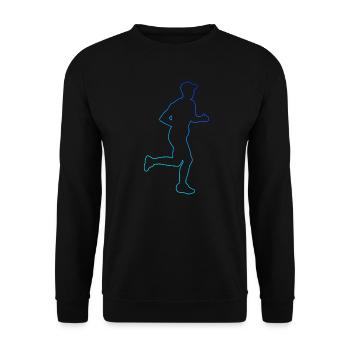 Jogging Jogging Femmes Course Hommes Course Hommes - Sweat-shirt Unisexe - noir - Devant - Alina (178cm) & Michal (187cm)