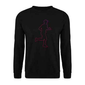Course Hommes Jogging Jogging Fitness Cross Country - Sweat-shirt Unisexe - noir - Devant - Alina (178cm) & Michal (187cm)