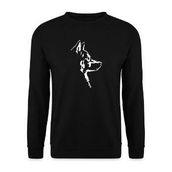 Husky chien chien Sibérien Husky Wilsigns - Sweat-shirt Unisexe - noir - Devant - Alina (178cm) & Michal (187cm)