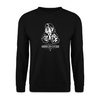 Cocker américain papa chiens Cocker Spaniel Wilsigns - Sweat-shirt Unisexe - noir - Devant - Alina (178cm) & Michal (187cm)