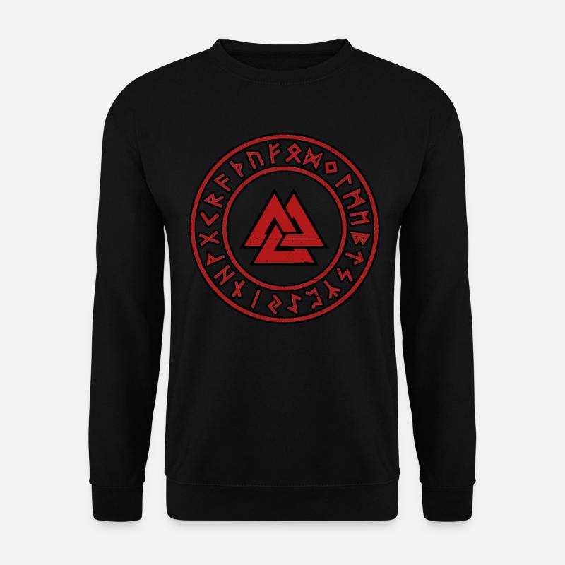 Wikinger Heidentum Symbol Rune Nordisch Nordmann - Unisex Pullover - Schwarz