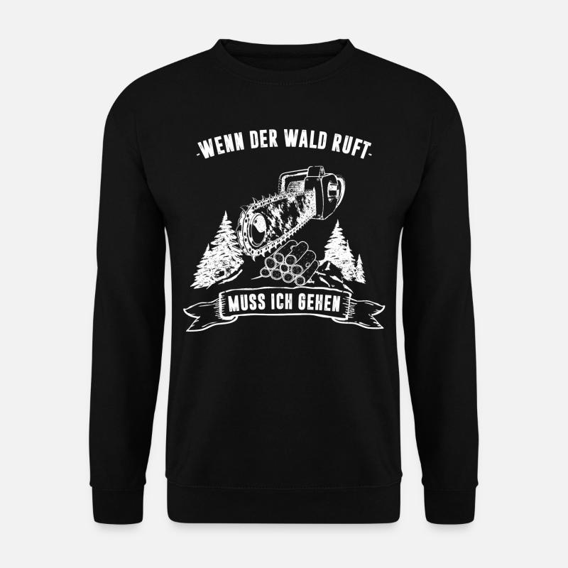 WENN DER WALD RUFT - Holz - Unisex Pullover - Schwarz