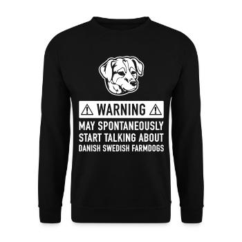 Drôle de chien de ferme dano-suédoise Idée cadeau - Sweat-shirt Unisexe - noir - Devant - Alina (178cm) & Michal (187cm)
