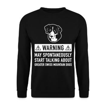 Drôle Grand Swiss Mountain Dog Idée cadeau - Sweat-shirt Unisexe - noir - Devant - Alina (178cm) & Michal (187cm)