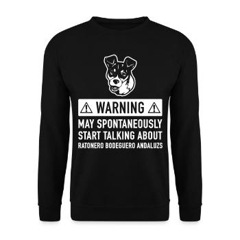Funny Ratonero Bodeguero Andaluz's Gift Idea - Unisex Sweatshirt - black - Front - Alina (178cm) & Michal (187cm)