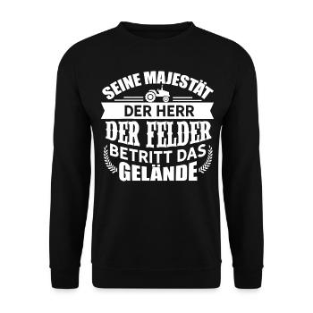 LANDWIRT / FARMER / BAUER / BERUF - Unisex Pullover - Schwarz - Vorne - Alina (178cm) & Michal (187cm)